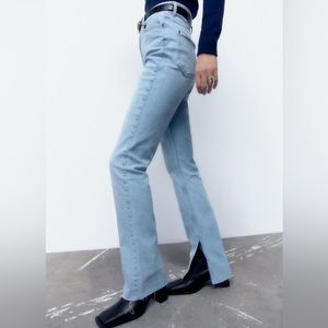 Zara Z1975 High Rise Slim Flared Legs
